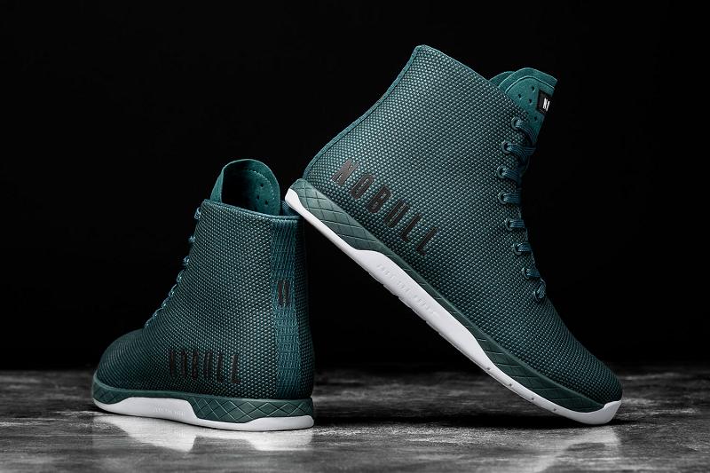 Deep / Turquoise Nobull High-Top Deep Teal Men's Trainers | CA G1439S